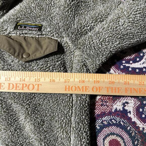 L.L.BEAN Women's Hi-Pile Soft Fleece Pullover Sweater Dark Olive Size XS - Picture 4 of 7